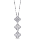 Collar Trébol Triple · Pavé Moissanita