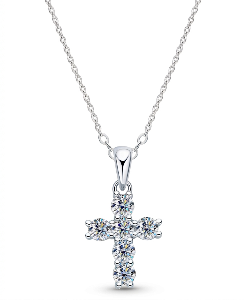 Collar Cruz · Moissanita
