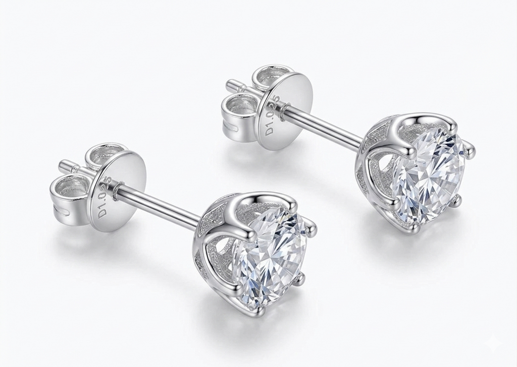 Pendientes Corona · Moissanita