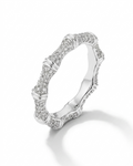 Anillo Bambú Pavé · Moissanita