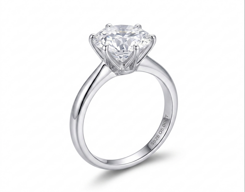 Anillo Solitario Clásico · Moissanita 6 Garras
