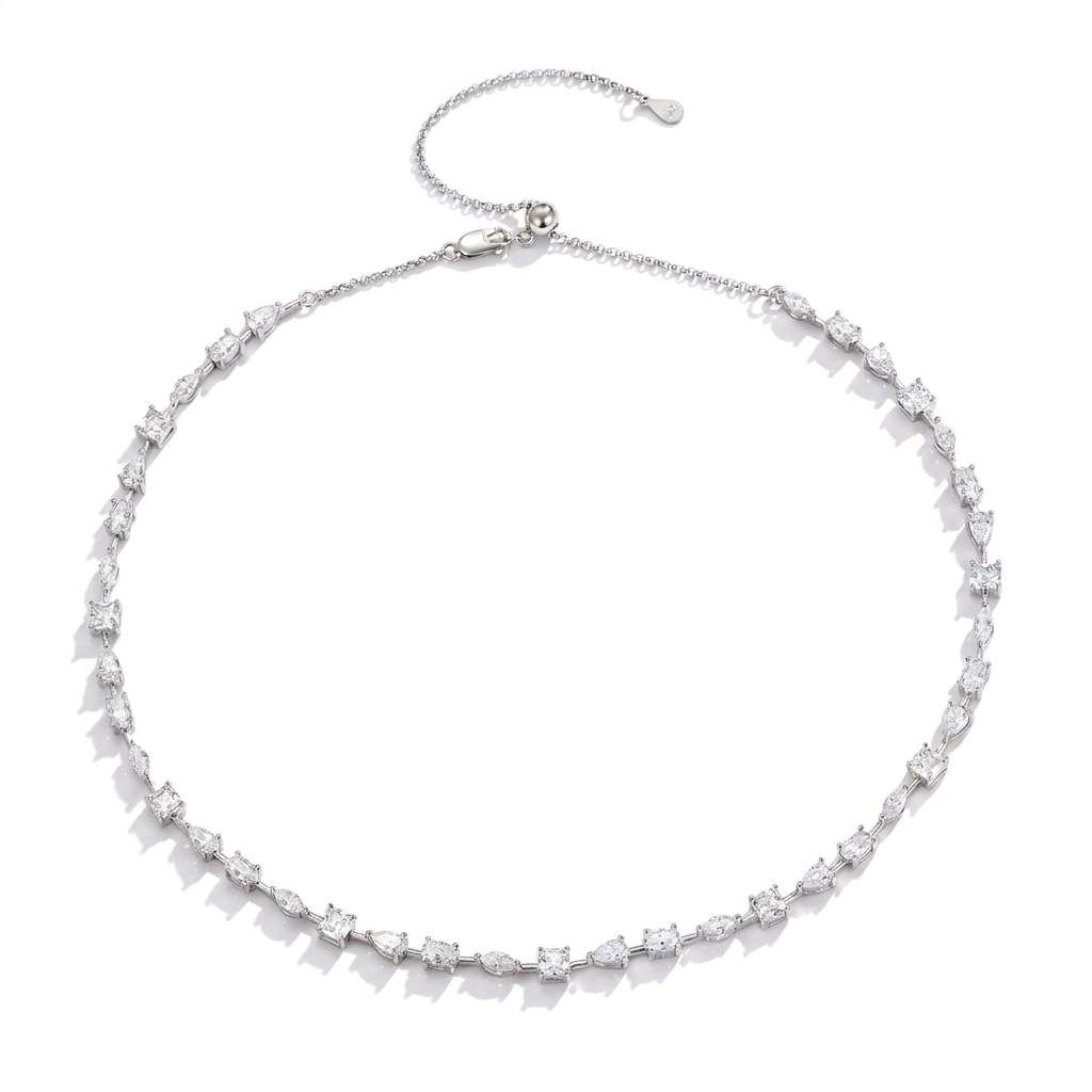 Collar Riviera · Moissanita Multi Talla