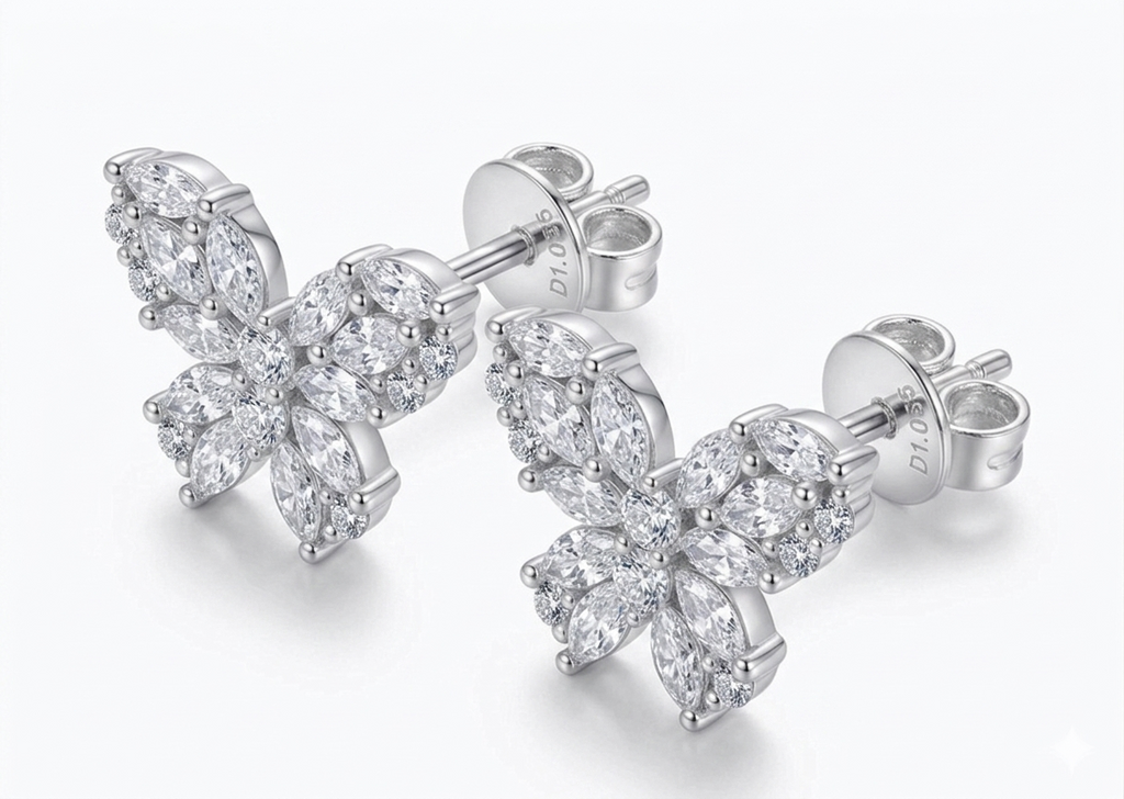Pendientes Mariposa · Moissanita Marquesa