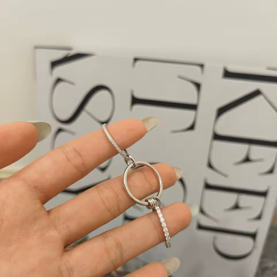 Anillo Trío Articulado · Pavé Moissanita