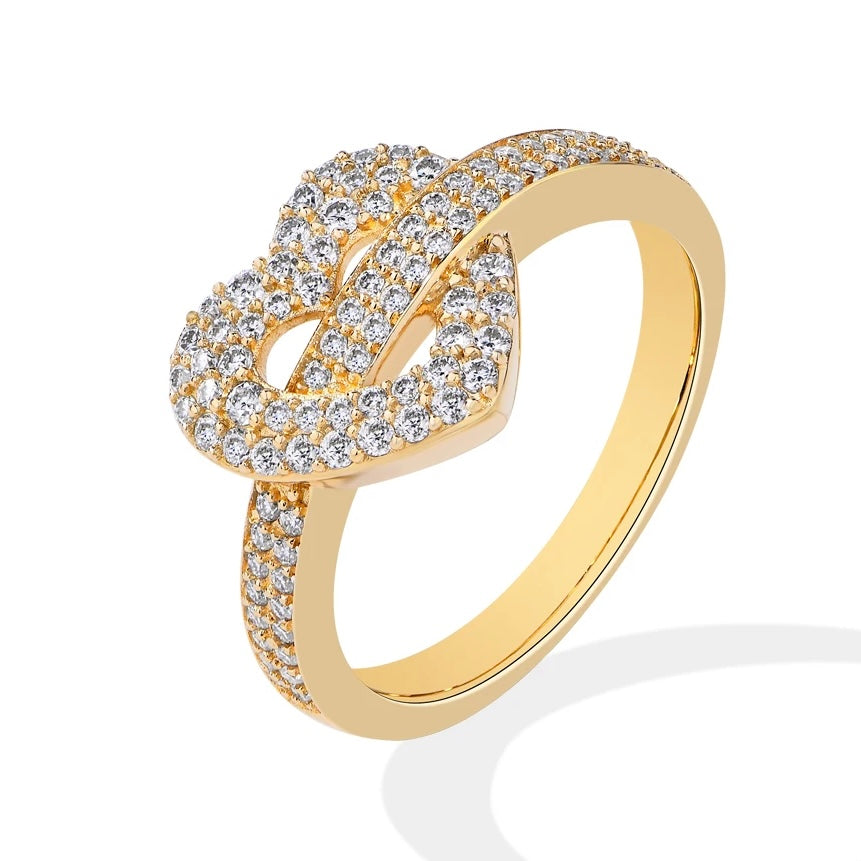 Anillo Nudo Eterno · Pavé Moissanita
