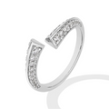 Anillo Flecha Abierto · Pavé Moissanita