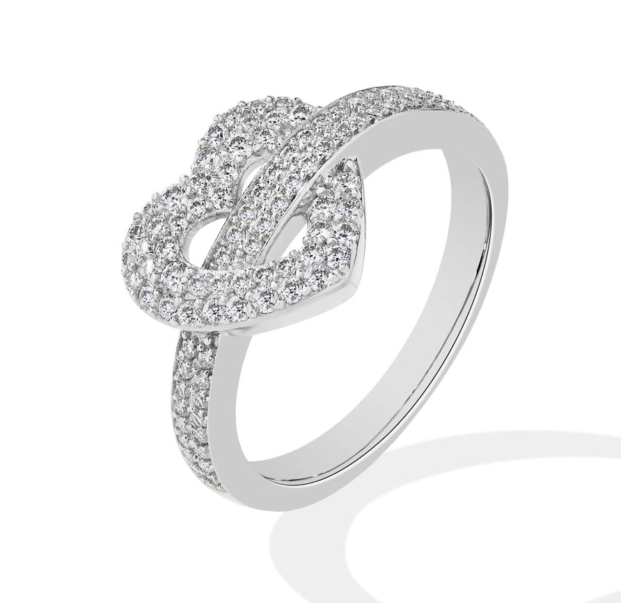 Anillo Nudo Eterno · Pavé Moissanita
